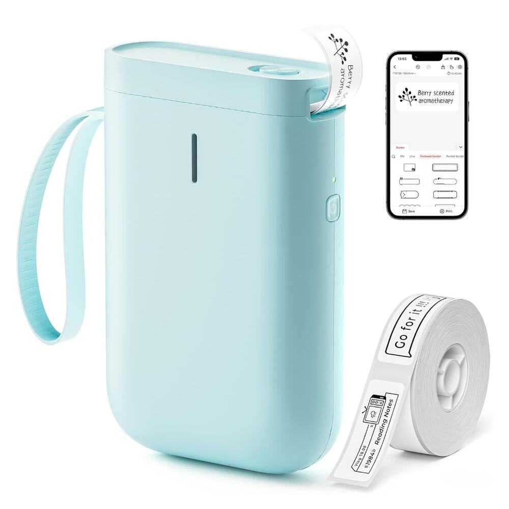 Label Maker Tape Included Wireless Multiple Templates USB Rechargeable
